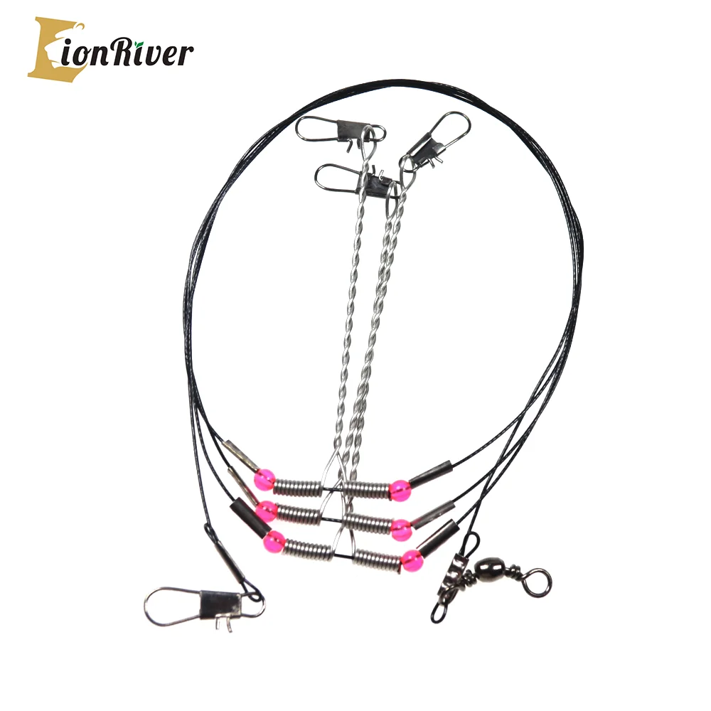 Lionriver 3 Arms Stainless Steel Fishing Rigs Fishing Tackle With Swivel Snap Lure BalanceSaltwater Fishing Tool  Accessories