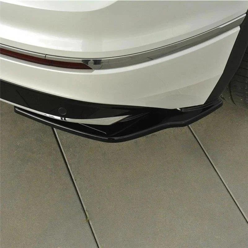 Car Rear Bumper Lip Side Splitters Flaps External Trim For VW Tiguan R-Line 2017 2018 2019 Rear Bumper Spoilers view 2