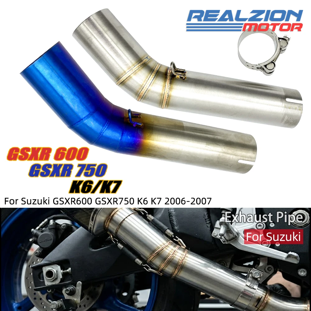 

Соединительная труба RZ Exhaust Mid Pipe для мотоциклов Suzuki GSXR600 GSXR750 K6 K7 2006-2007, адаптер для глушителя, мотоаксессуар