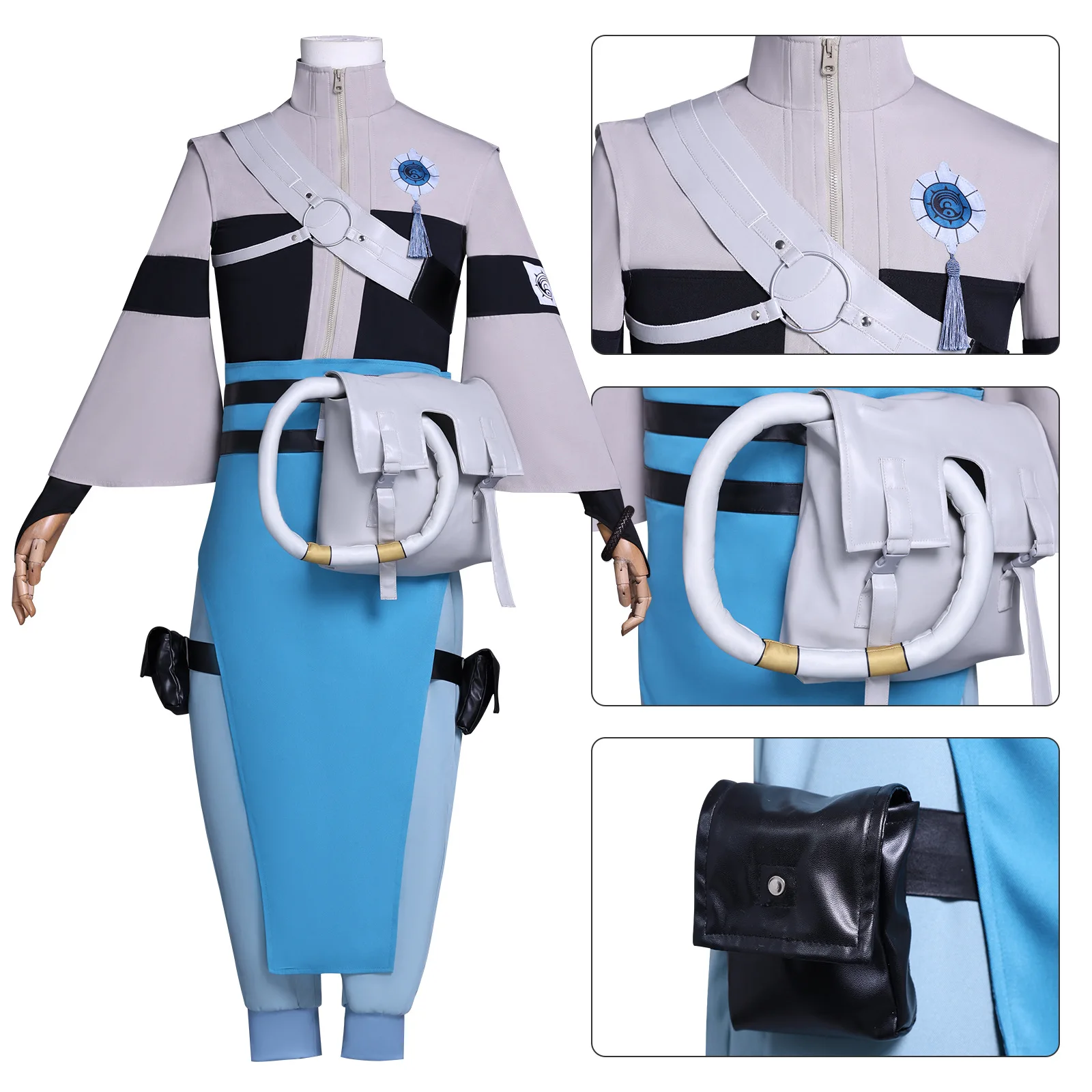 

New 2025 Halloween Ghost Costume Zanka Cosplay Game Anime C Costume Performance Dance Costume