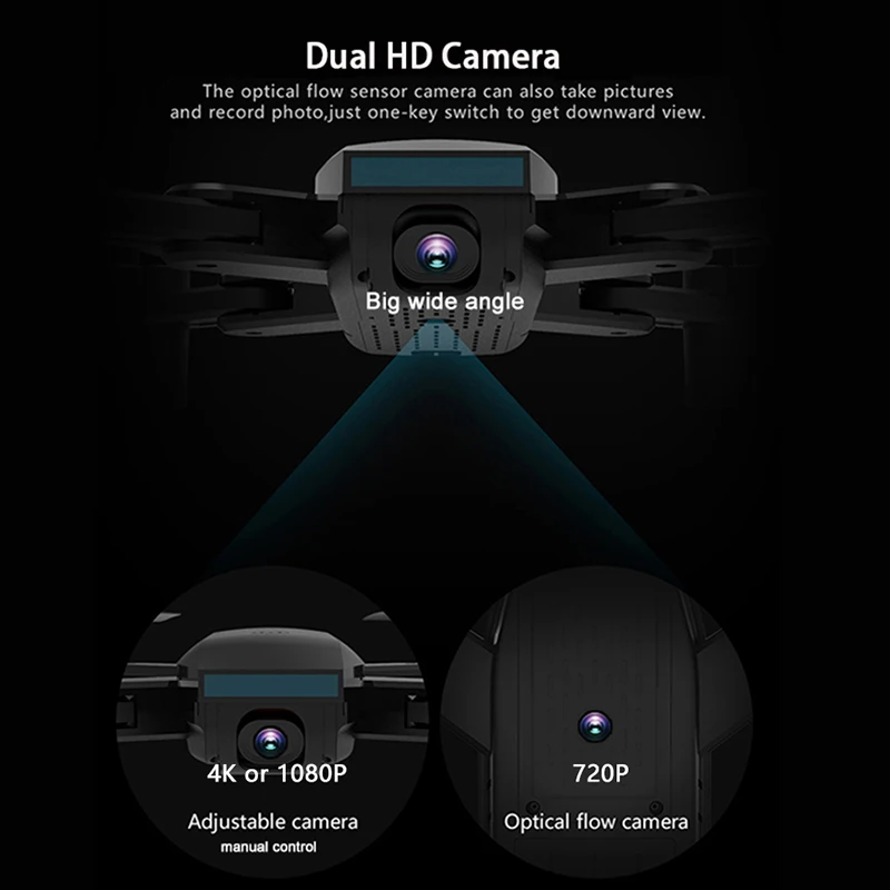 SG700D Drone 4K 1080P WIFI FPV Dual Camera Drones Professional Wide Angle 50X Zoom Optical Follow RC Quadcopter Dron VS E58 E68