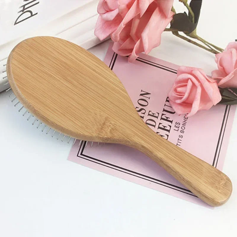 Wooden Steel Needle Air Cushion Comb Hair Brush Pin Hairbrush Scalp Massage Improve Hair Health Wood Paddle Detangling Comb