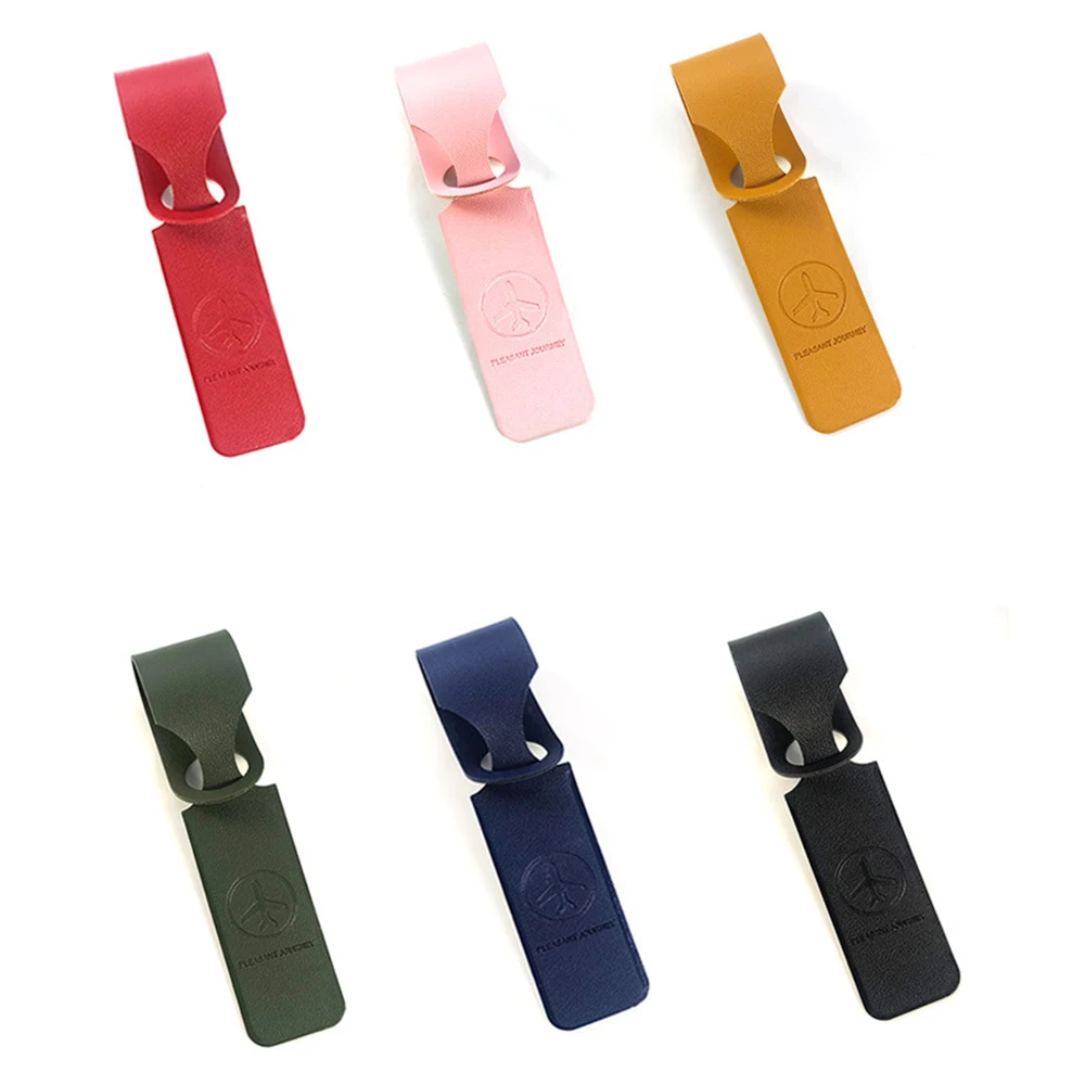 Personalized Travel Luggage Tag PU Leather Suitcase Address ID Label Airplane Design DIY Mark Travel Bag Accessory Gift