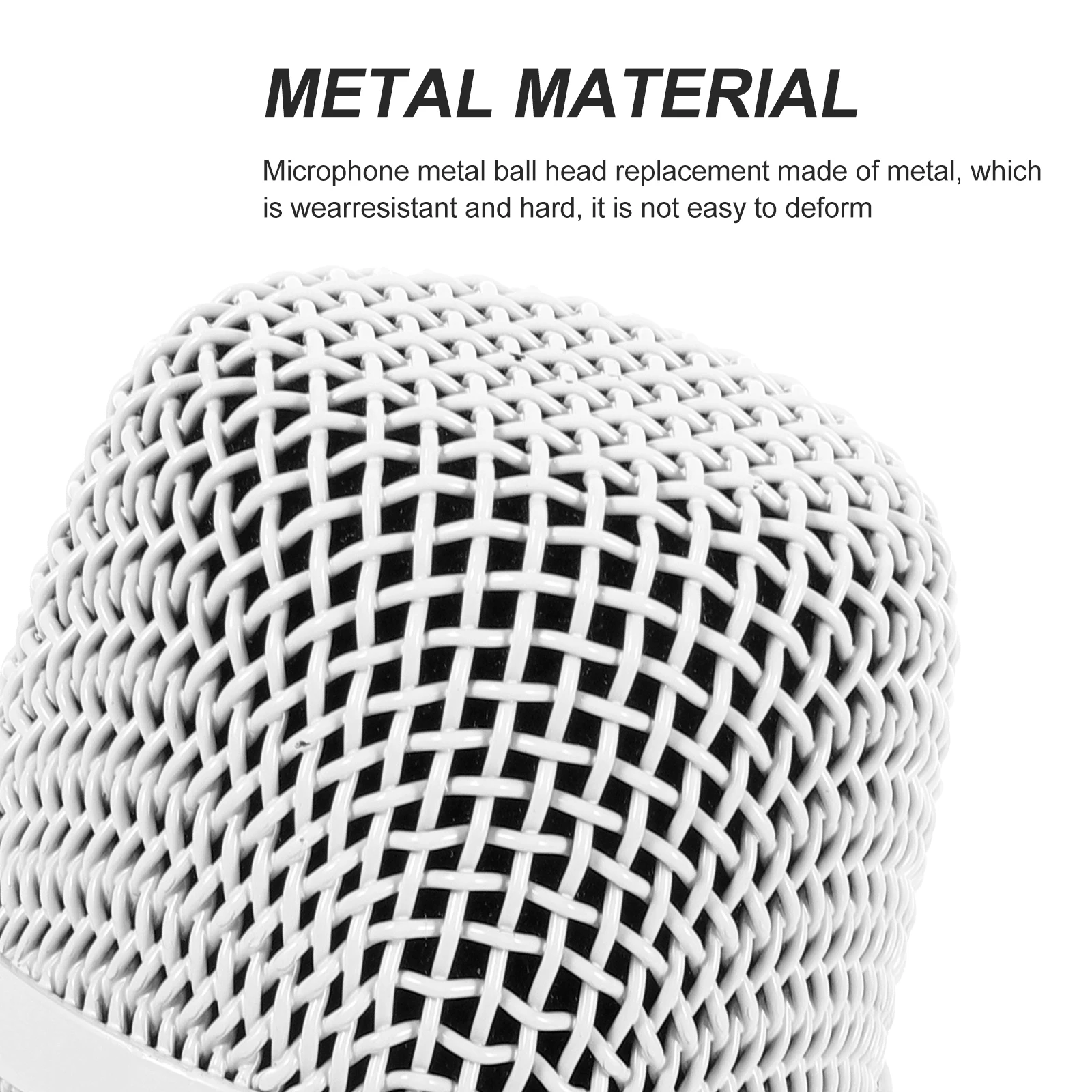 

Microphone Metal Grille Durable Replacement Accessories Black K100 Mesh Head for Wireless Corded Mic