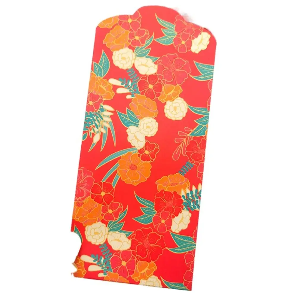 Happy New Year Spring Festival Red Envelopes Flower Traditional Red Pocket Chinese Lucky Blessing Bag New Year Supplies