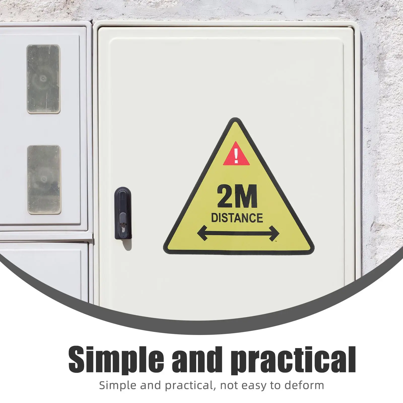 Safety Warning Stickers Distance Caution Sign Label Industrial Signage Hazard Danger