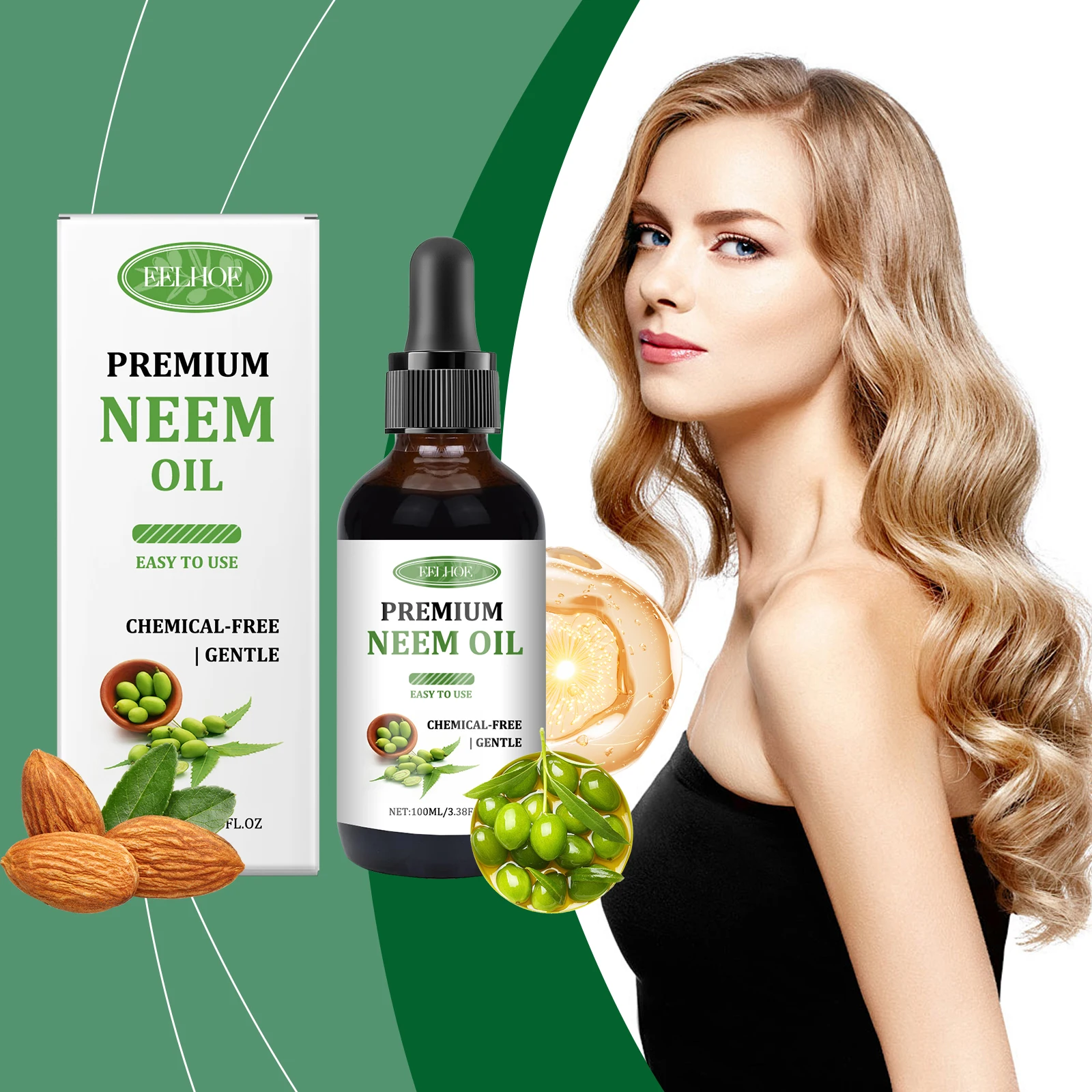 Description Picture 2 of itemUSDA Certified Organic Neem Oil (4 Ounce) 100% Pure Natural Oil, Hair Growth, Skin & Body Care,ails, Acne, Anti-Aging Moisturize