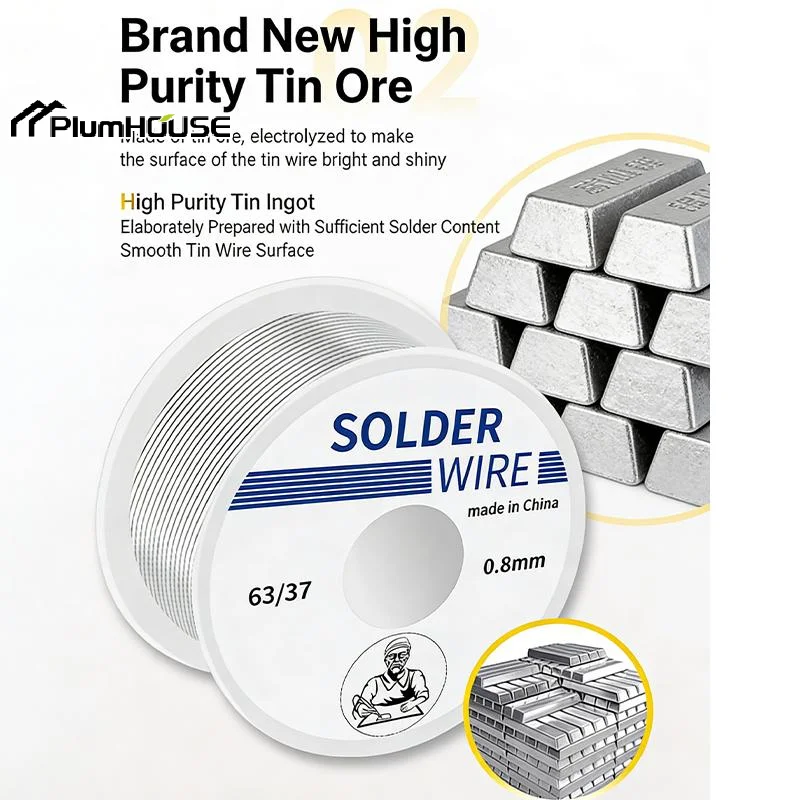 100/20g Solder Wire Tin Roll Clean Rosin Welding Core Soldering Wire Flux Reel Tube Low Temperature Easy Melt Solder Wire view 2