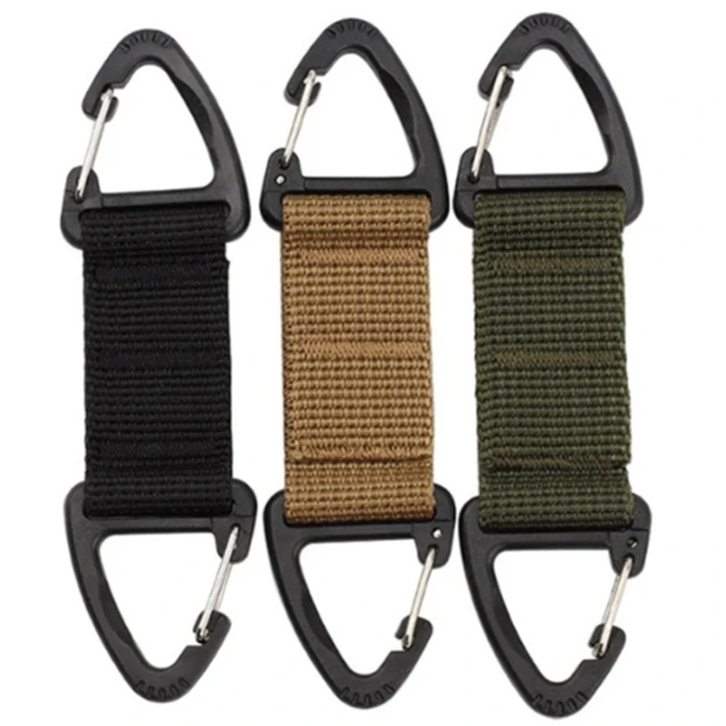 

Webbing Hanging Buckle Strap Belt Keyring Keychain Tactic Hook for Backpacking