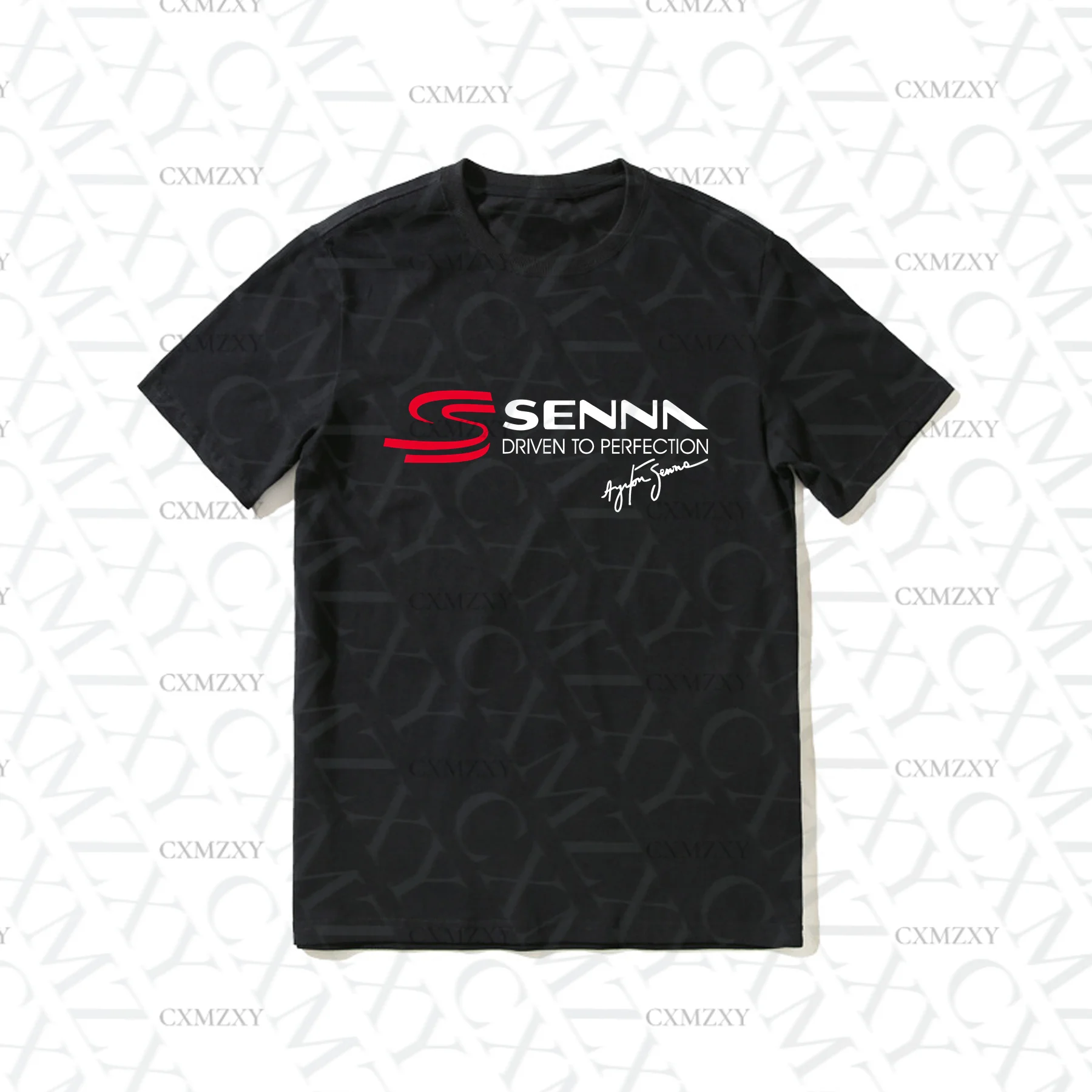 

2025 Hot Sale Summer 100% Cotton Ayrton Senna Brazilian Formula 1 Legend T Shirt Men Short Sleeves Hip Hop Streetwear T-shirt