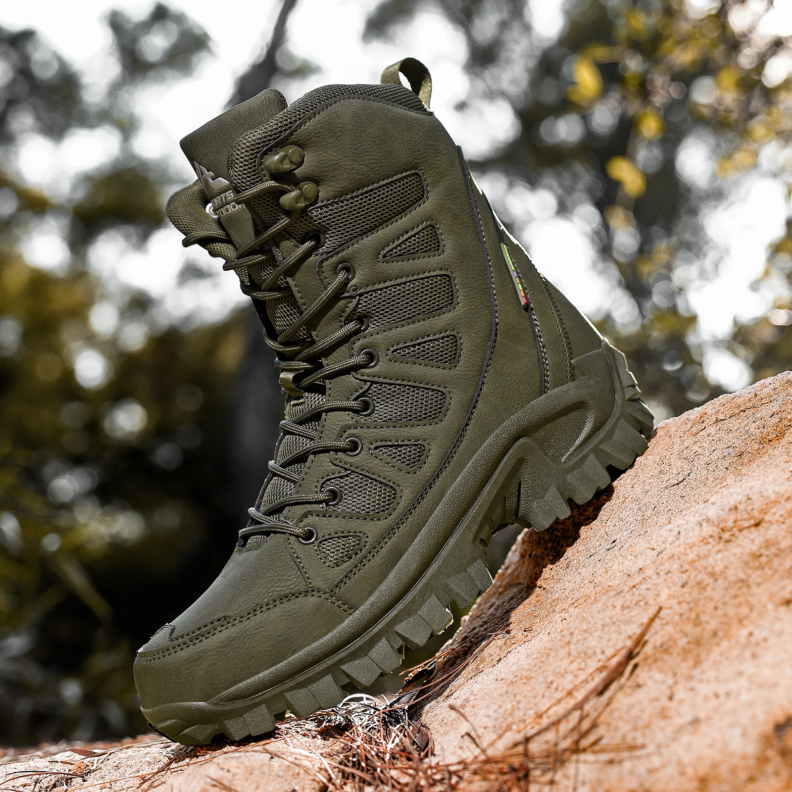 

Hiking Shoes Men Boots Anti-slip Outdoor High-top Sports Shoes Men Lace-up Comfortable Soft Breathable Casual Sneakers Shoes Men