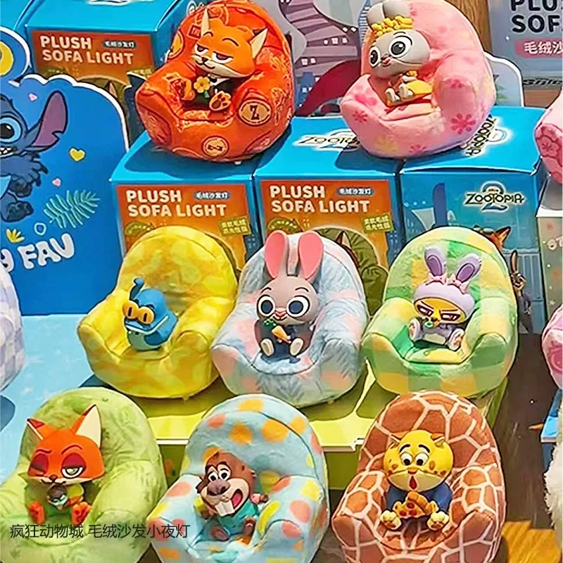 

Disney Zootopia 2 Official Authentic Plush Sofa Pat Night Light Blind Box Nick Judy Clawhauser Gift For Kids Fans Collectors
