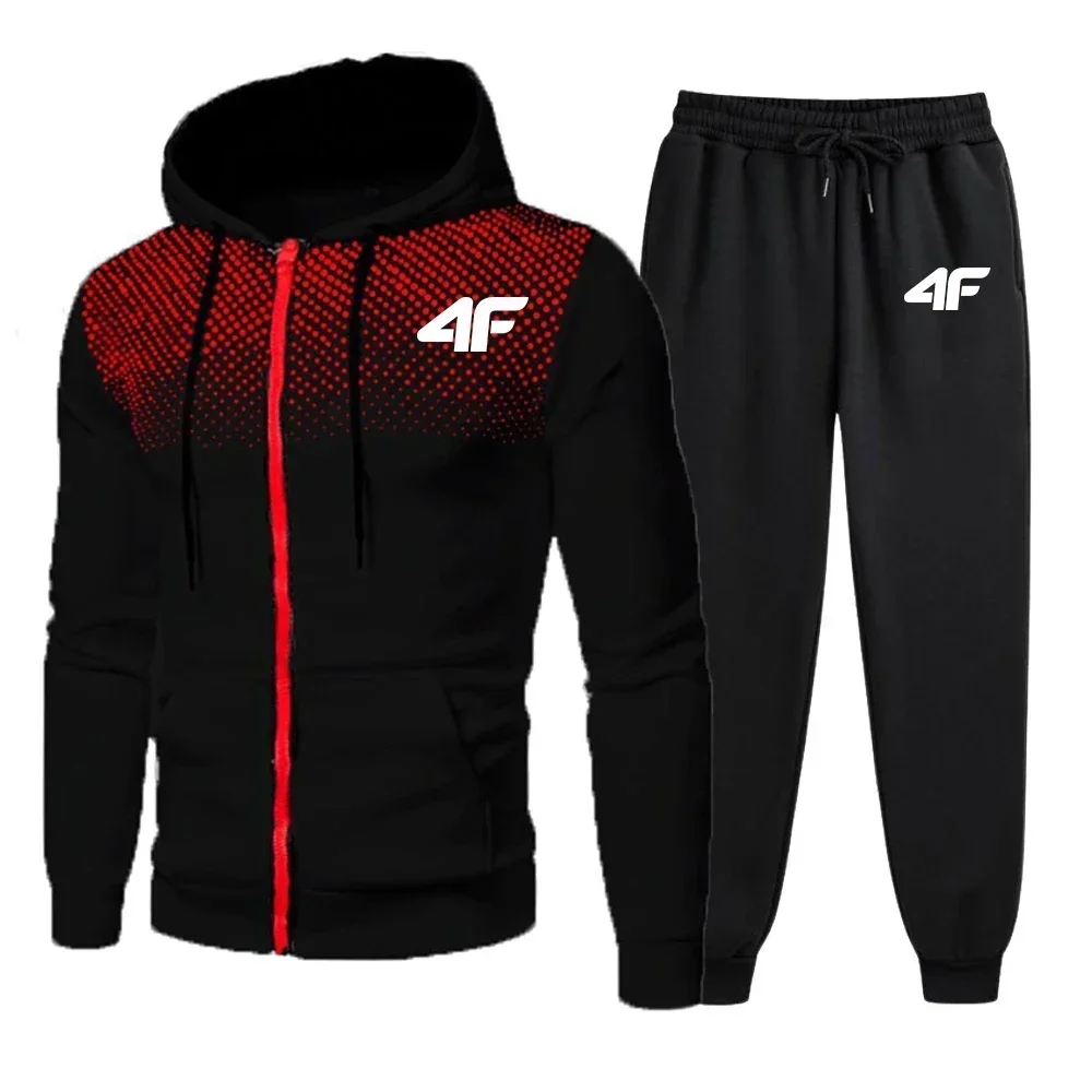 

2025 New Men's Spring and autumn sportswear Set, casual sweatshirt + jogging comfortable pants, high-quality hooded set