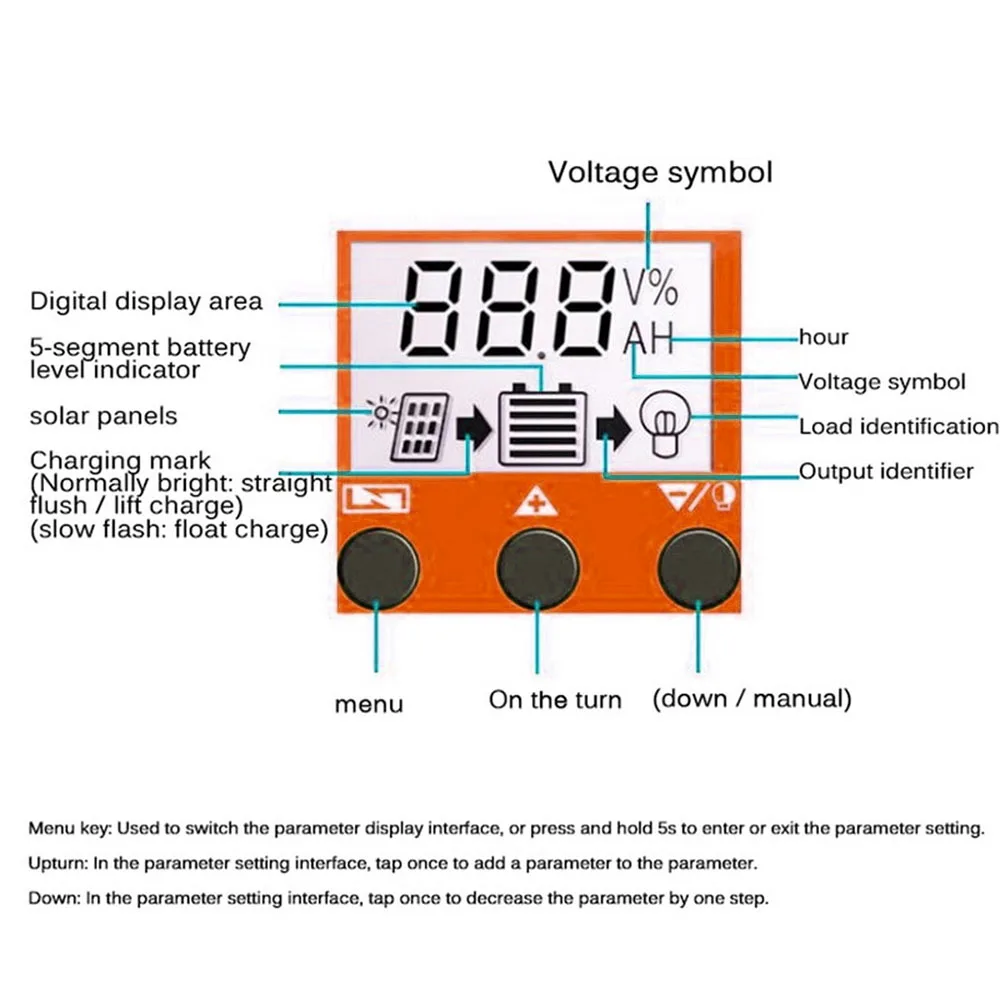 5V Panel słoneczny regulator ładowania akumulatora automatyczny regulator ładowania słonecznego 30A/60A/100A wyświetlacz LCD MPPT podwójne wyjście USB