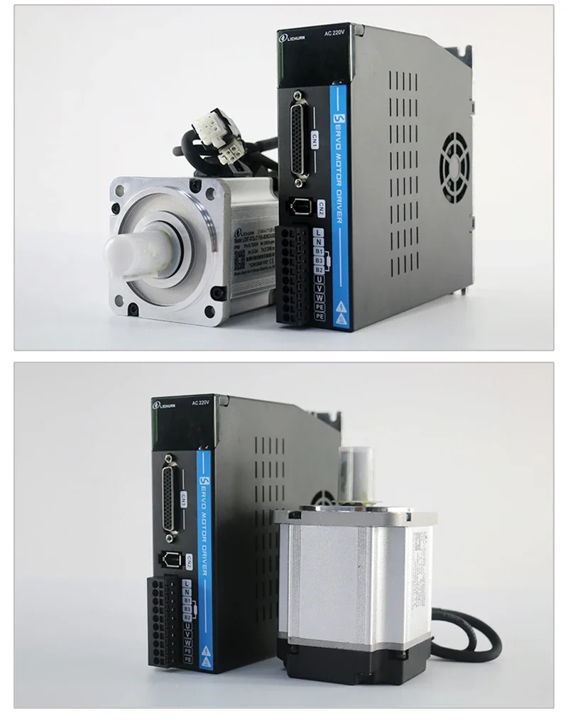 Servo Motor With Brake 750W and 1KW Servo Driver Motor Frame 80 17bit Absolute or Incremental Encoder for CNC machine