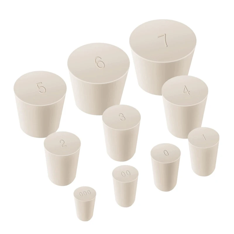 000#-20# Rubber Wine Botte Stopper Tapered Bung Lab Bottle Sealing Cap Plug 5