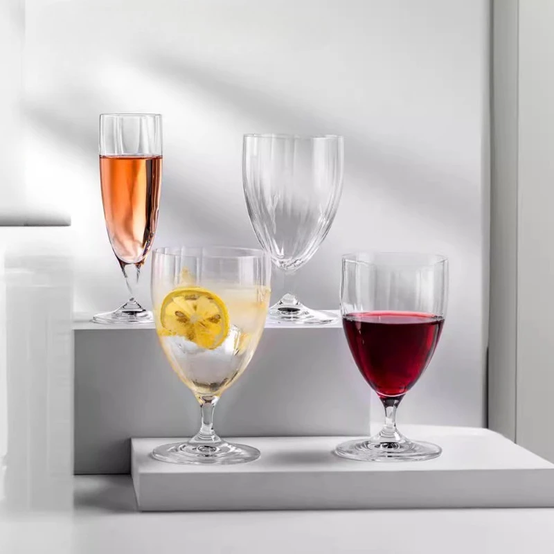 

Striped crystal glass, outdoor bantam wine glass