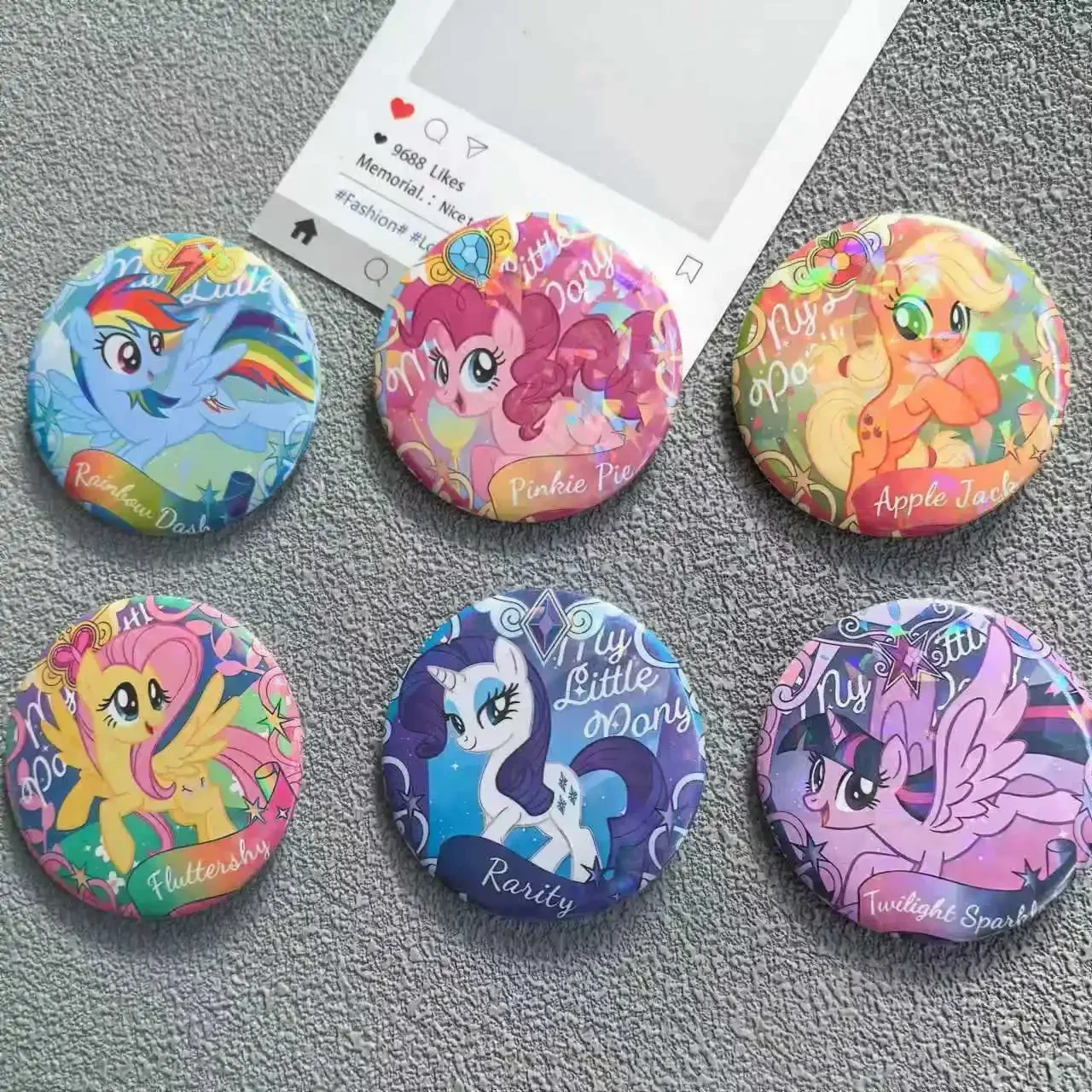  Kawaii Anime My Little Pony Anstecknadeln Emaille-Broschen Niedliche Abzeichen für Rucksäcke Schmuck Fans Geschenke Accessoires Dekoration – Detail 2