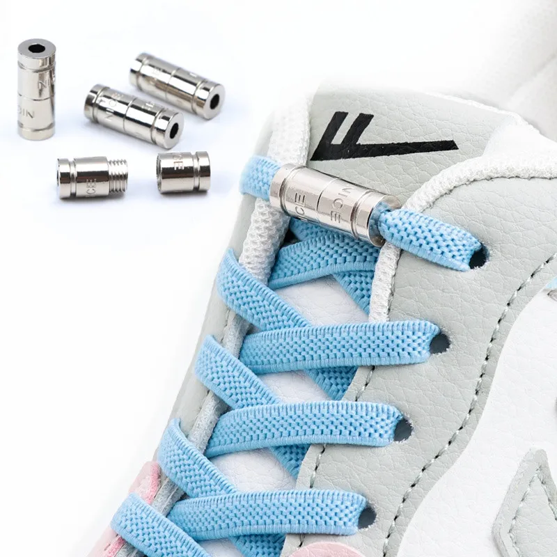 No Tie Shoelaces Elastic Laces Sneakers Self-Tightening Shoelace With Aluminum Capsule Lock Kid Adult Quick Lace Without Binding