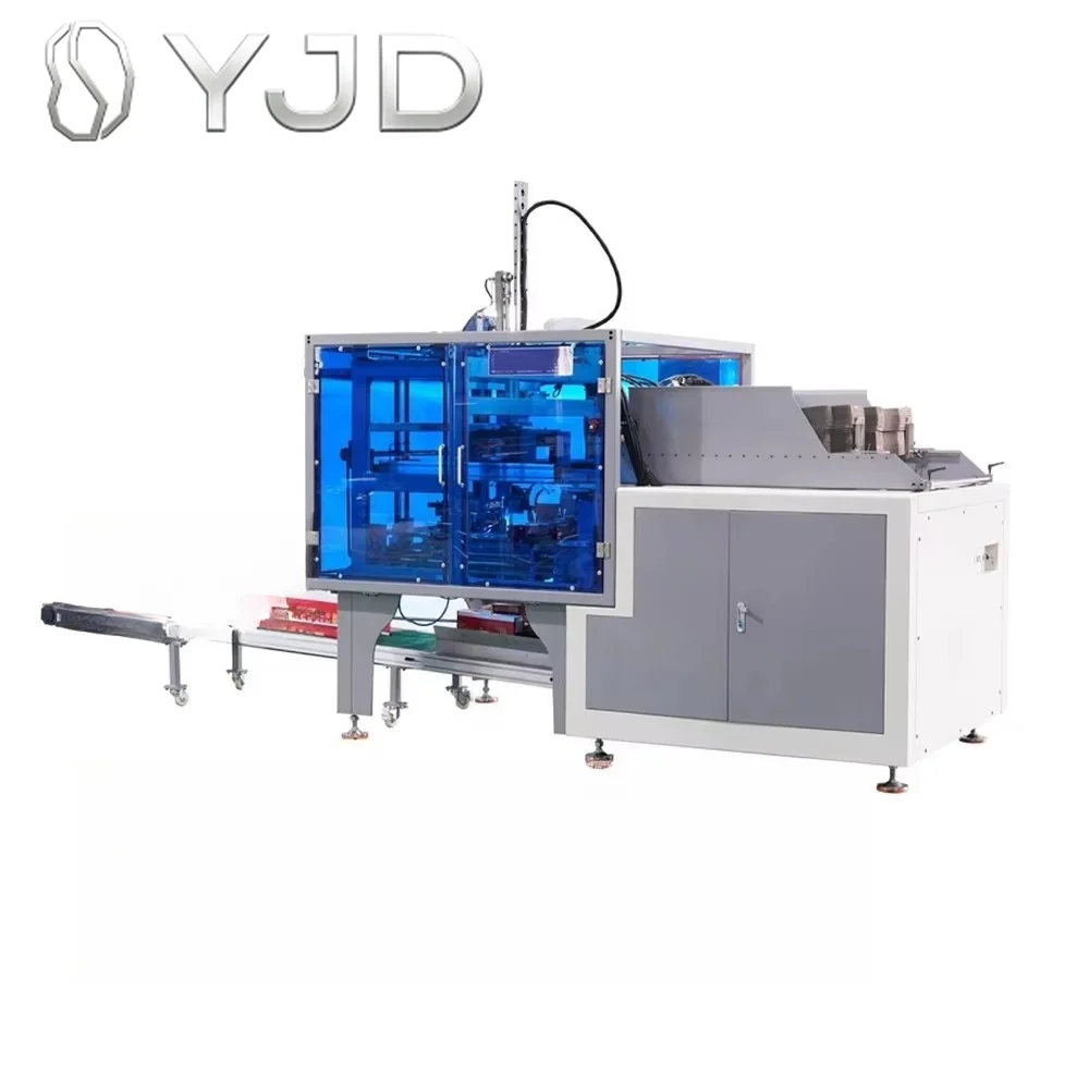 Automatic Cardboard Box Carton Folding Forming Machine Vegetable and Fruit Packing Box Manufacturing Machine