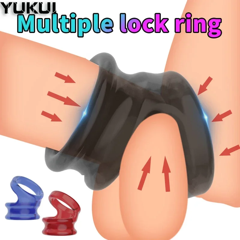 Cock Ring ingrandimento del pene giocattoli del sesso per l'uomo Gay Delay Ejeculation forniture per adulti TPE Dick Ring masturbatore maschile Sex Shop 18 +