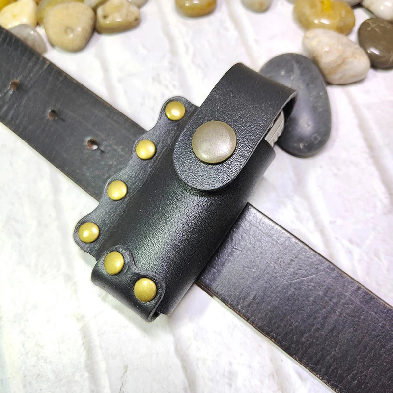 

Folding Knife Leather Sheath Jackknife Waist Bag Belt Pack Portable Military Knife Cover Outdoor knife Case customized Size MC