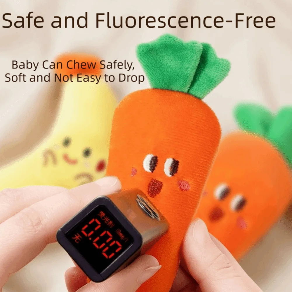 Interactive Play Cute Baby Hand-held Stuffed Anti-Startle Cartoon Fruit Skin-friendly Soft Sleep Soothing Newborns Comfort