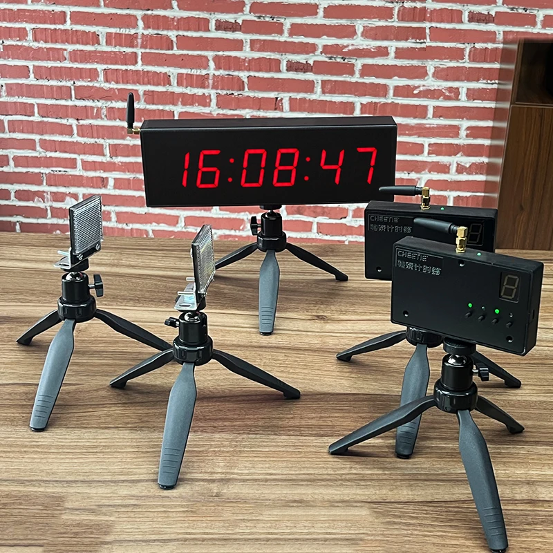 นาฬิกาจับเวลาแข่งขันแบบไร้สาย CHEETIE CP99 ใช้แบตเตอรี่ ไฟ LED สำหรับการแข่งขันวิ่งระยะสั้น