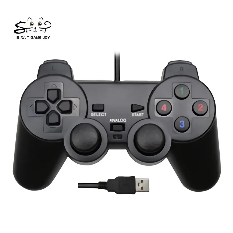 Computer Gamepad Game Controller PS2 Controller Appearance USB Joystick Controller Single Vibration Single Motor