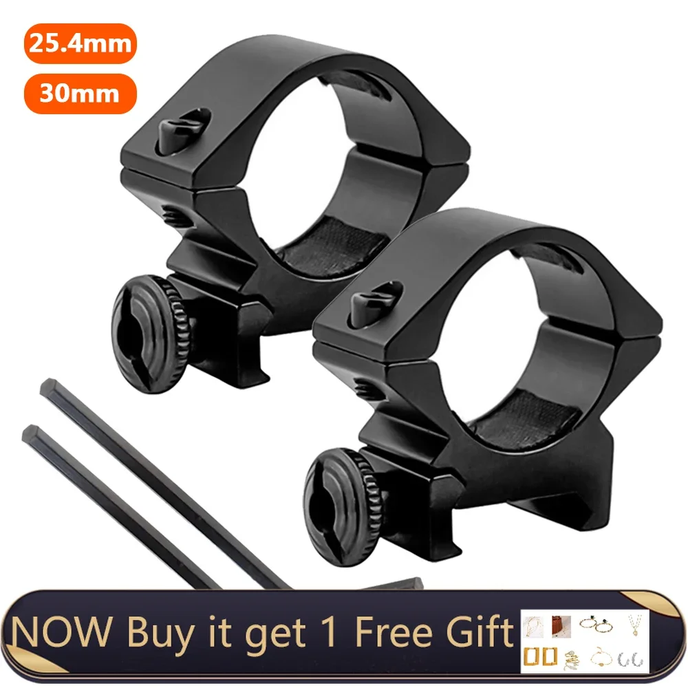 Tactical Barrel Scope Ring Mount 25.4mm/30mm Low QD Scope Torch Laser Sight Flashlight Mount 20mm RIS Rail Hunting Rifle Scope