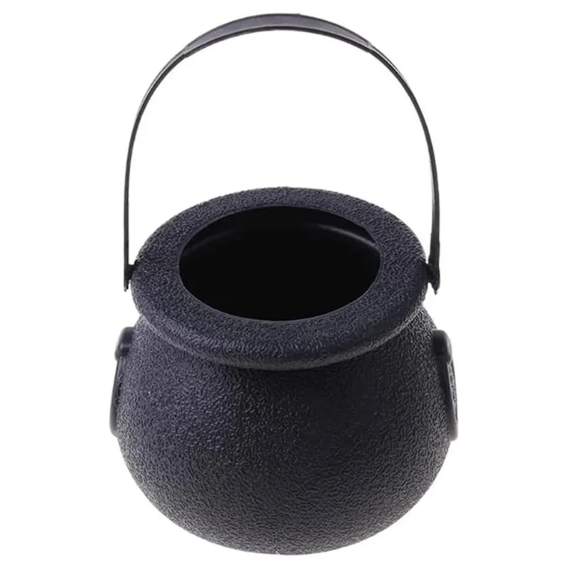

12Pcs Mini Candy Kettles Witch Skeleton Cauldron Holder Pot With Handle For Halloween Easter St Patrick's Day Party-B64A