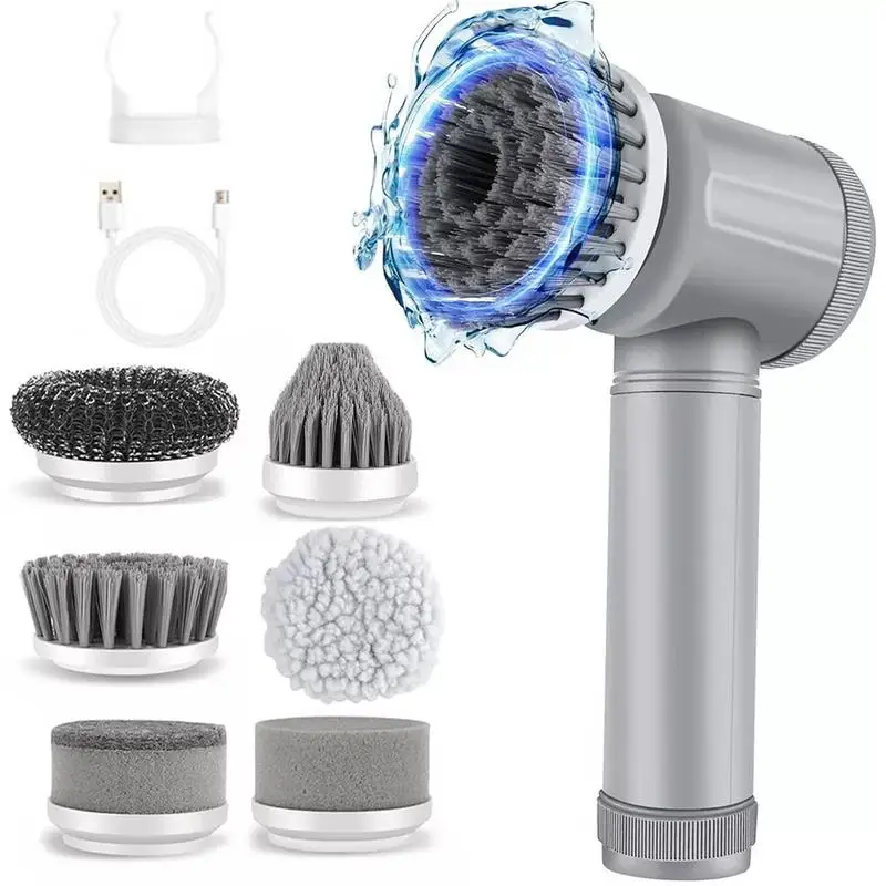 

Electric Cordless Kitchen Brush Electric Kitchen Brush Cleaning Brush with Multiple Brush Heads Bedroom Brush Head