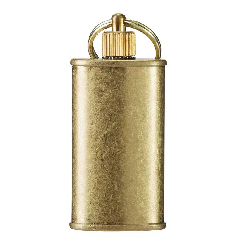 Portable 11ml Small Brass Lighter Oil Bottle Oiler 57mm*25mm