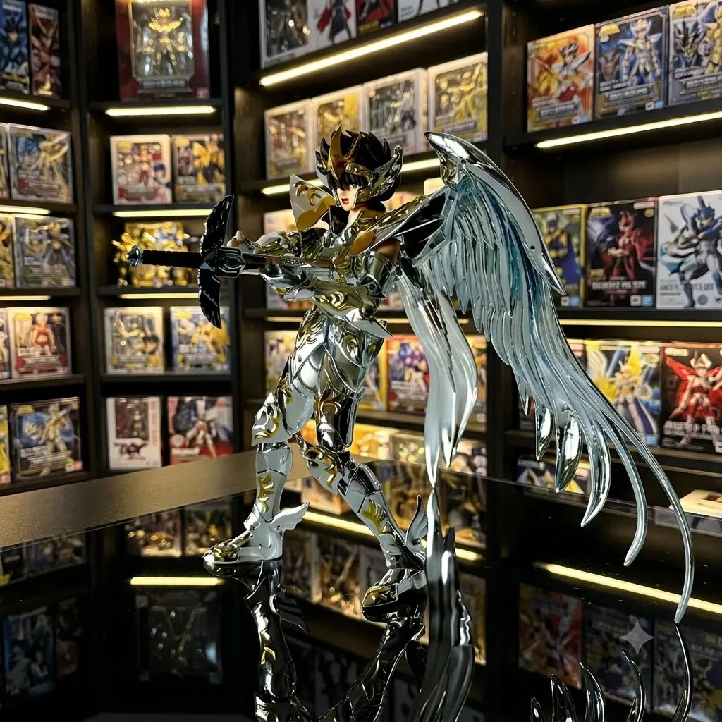 [En stock] Saint Seiya MST Pegasus Seiya V4 God Cloth Myth Cloth EX Series Modelo de figura de acción de metal fundido a presión Coleccionable