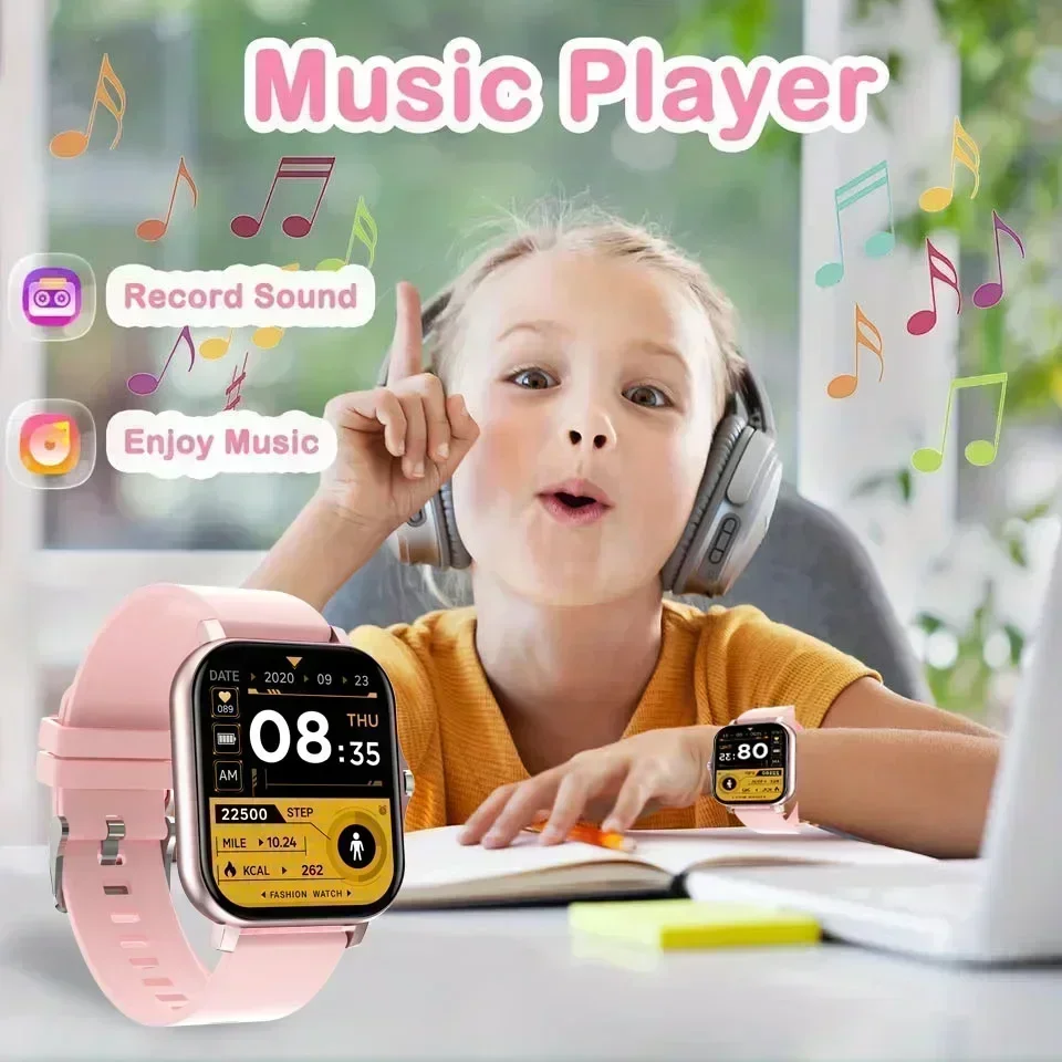 Full Touch Sports Relógios Inteligentes para Mulheres, Monitoramento de Freqüência Cardíaca, Rastreador De Fitness, Chamada Bluetooth, Pulseira Smartwatch