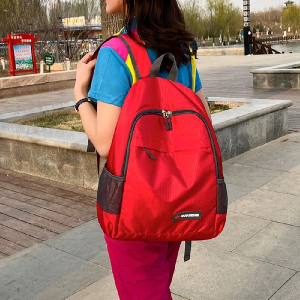 

Рюкзак для отдыха на открытом воздухе большой емкости, водонепроницаемый спортивный рюкзак на молнии, легкая полиэстеровая школьная сумка для студентов, уличная