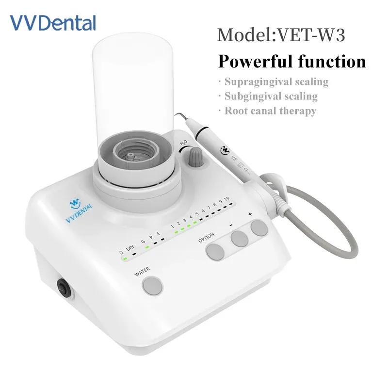 Dental Ultrasonic Scaler Unit for Remove Dental Plaque and Calculus Teeth Whitening Machine with 2*Water Bottle and 5 Tips