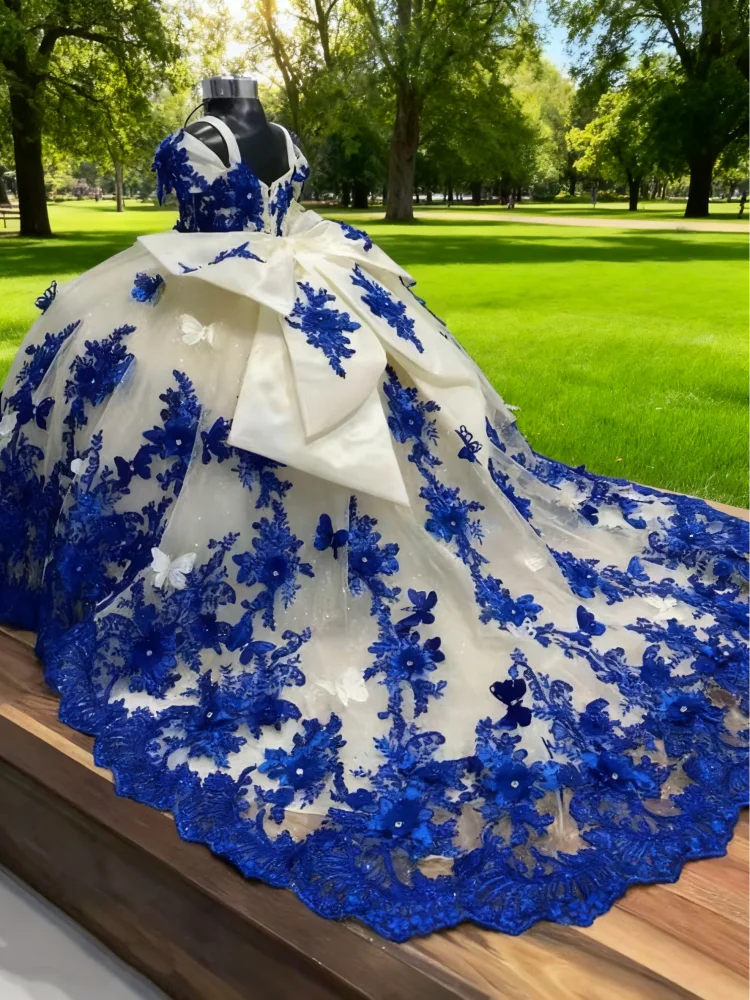 Children's Fluffy Yarn Flower Girl Dress with Exquisite Appliqués for Weddings Birthdays And Other Special Occasions