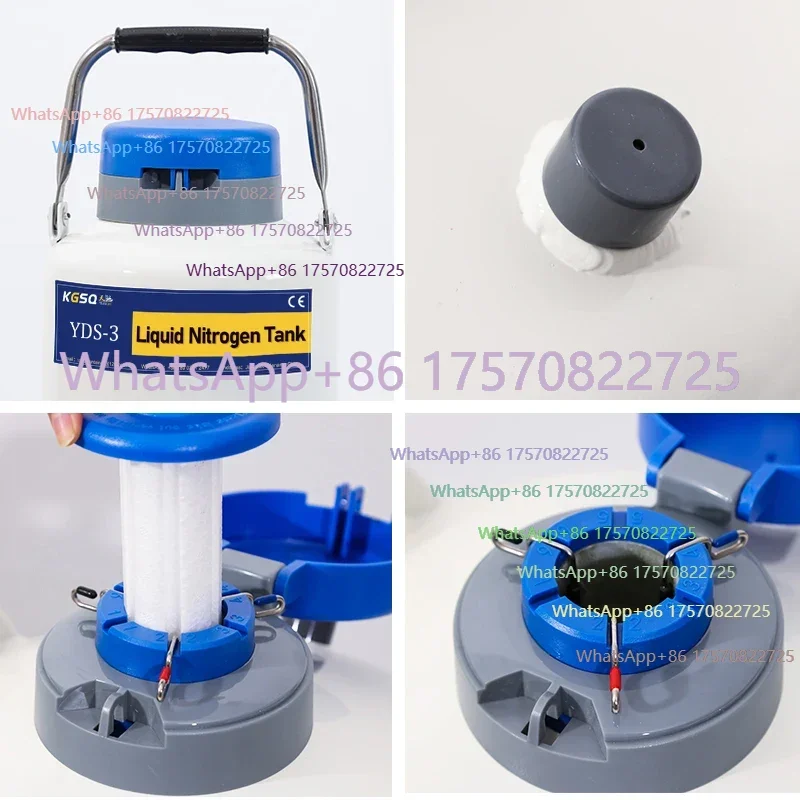 Artificial Insemination Liquid Nitrogen Container 3L Small Cattle Semen Tank 3 Liter Cryogenic Storage Vessel Dewar