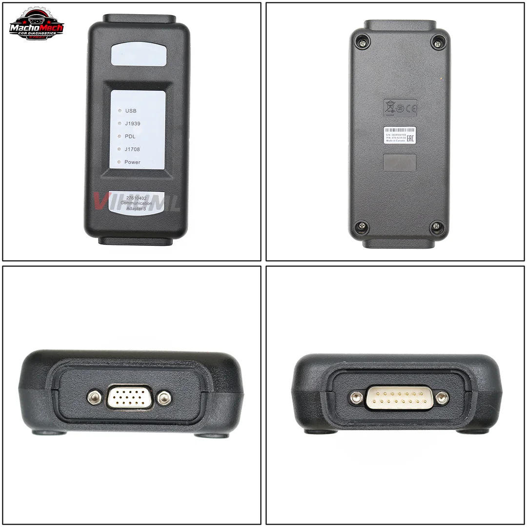 For Perkins Ethernet Version Adapter 27610402 27610401 Excavator Truck Communication Adapter 3EST Diagnostic Tool Scanner