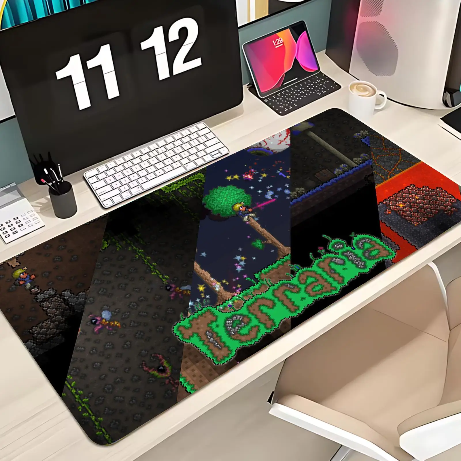 T-TerrariaES Mouse Pad Large Extended Gaming Mouse Pad Non-Slip Base for Desk,Game And Office