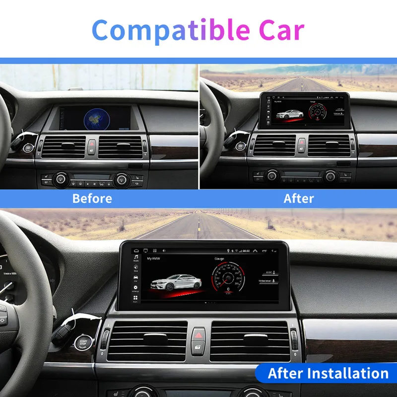 SilverStrong Android Car Radio Stereo For BMW X5/X6 E70 E71 Screen Carplay Autoradio Intelligent system Navigation Bluetooth TV