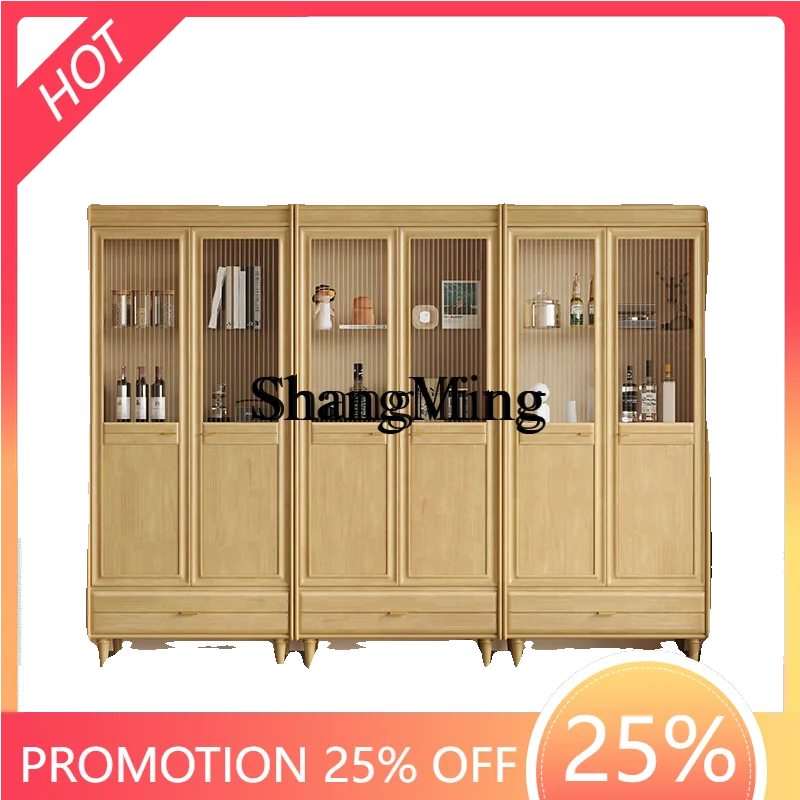 

CL wood all solid wood bookcase household locker adult wardrobe