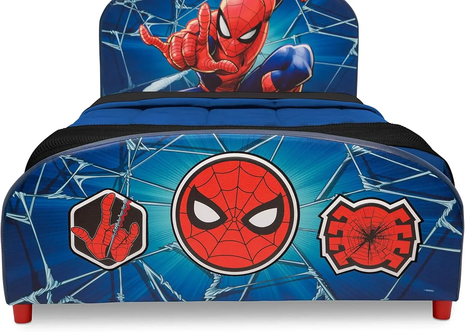 Upholstered Twin Bed, Marvel Spider Man