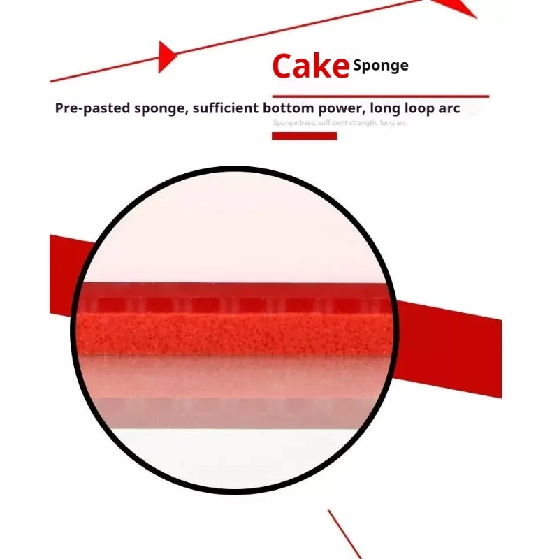 LOKI RXTON 1 مطاط تنس الطاولة عالي المرونة لزج أحمر بينج بونج المطاط النقاط في إسفنجة عالية الكثافة مطاط بينغبونغ الأسود