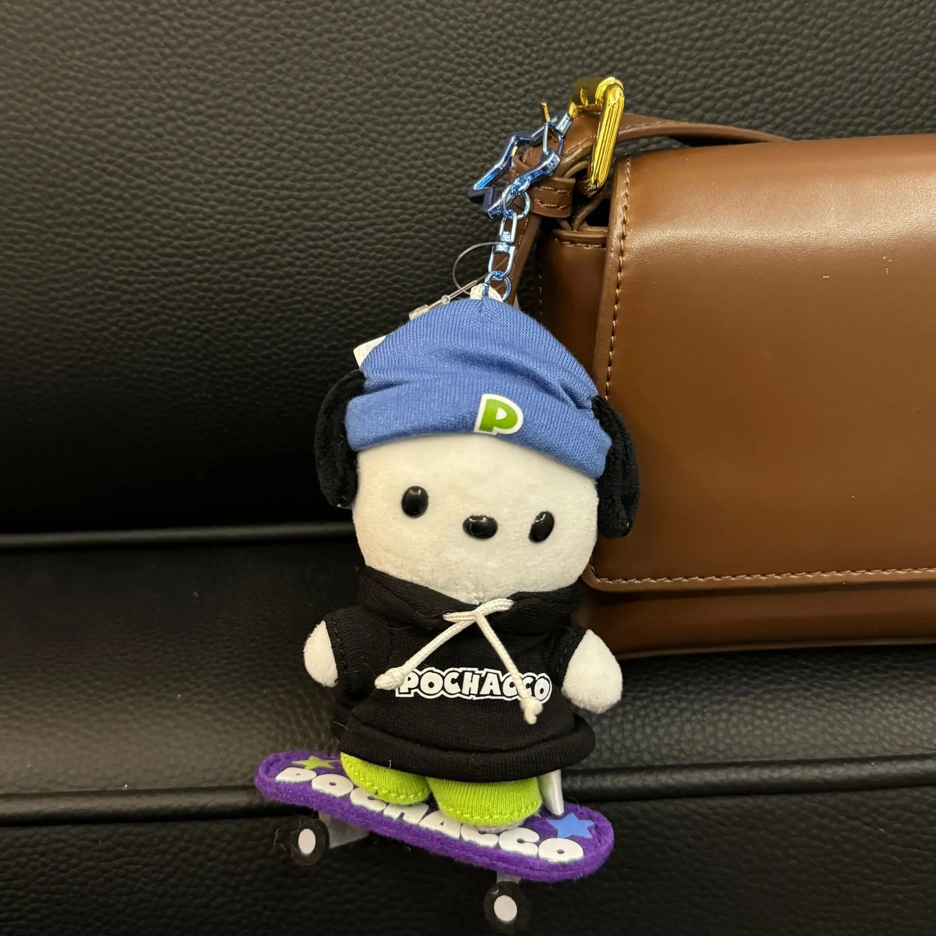 أنيمي الشكل كيتي أفخم دمية محشوة قلادة المفاتيح الكرتون سكيت دمية حقيبة الديكور هدايا العيد #4