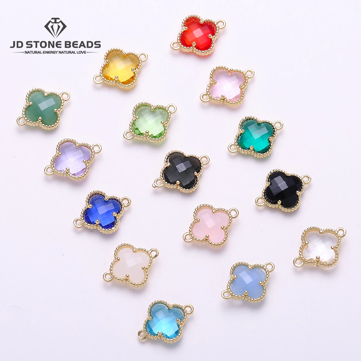 

10 Pcs/lot Copper Silver Plated Four-Leaf Clover Pendant For Diy Jewelry Craft Making Necklace Charm Bracelet Accessory Findings