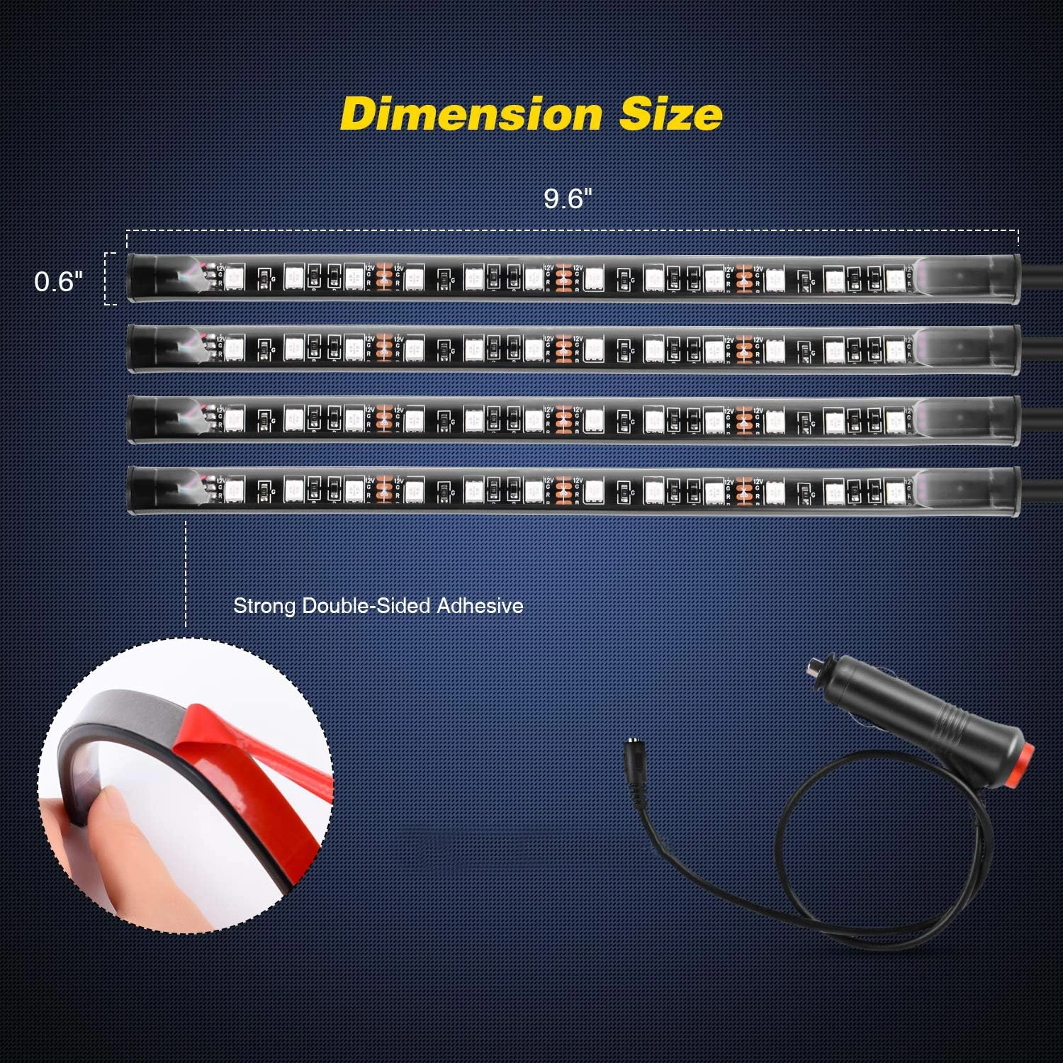 72/48 Neon LED Car Interior Am - Led Ambient Interior Car Lights App Control recension och pris