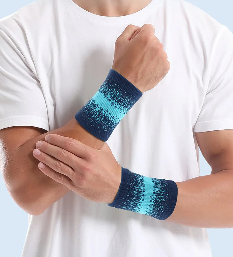 1Pc Sport Armband Laufende Basketball Tennis Handgelenk Brace Gym Fitness Handgelenk Wachen Atmungsaktiv Schweiß Absorbieren Handgelenk Unterstützung – Detail 2