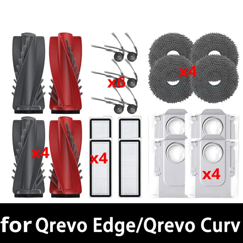 A23T Vacuum Cleaner Accessories Replacement Parts for Roborock Qrevo 5AE Curv for Edge Main Brush Filter Mop Cloth Dust Bag
